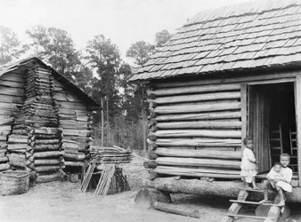 フロリダ州トーマスビルの丸太小屋、1900年頃